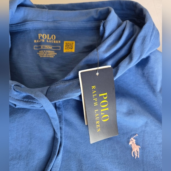 NEW,Ralph Lauren Classic Blue Hoodie.Size M,  100% Cotton - Picture 3 of 9